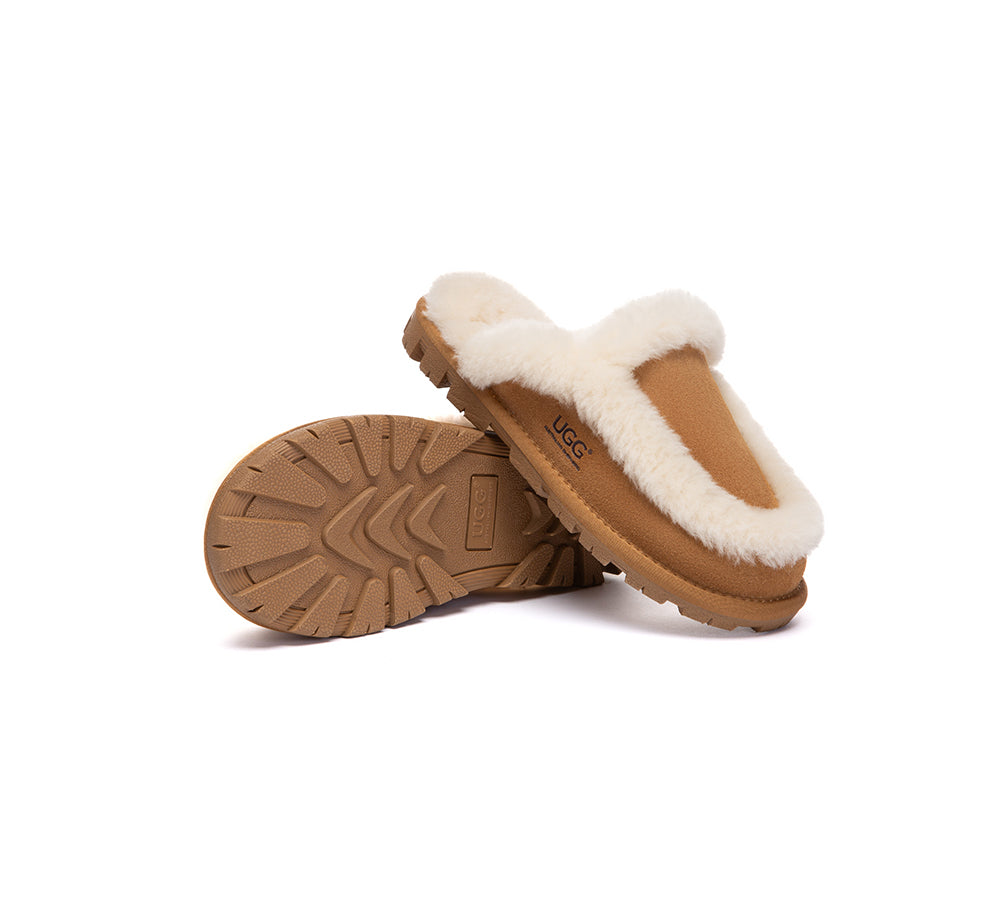 UGG Slippers Women Sheepskin Wool Shearling Layna