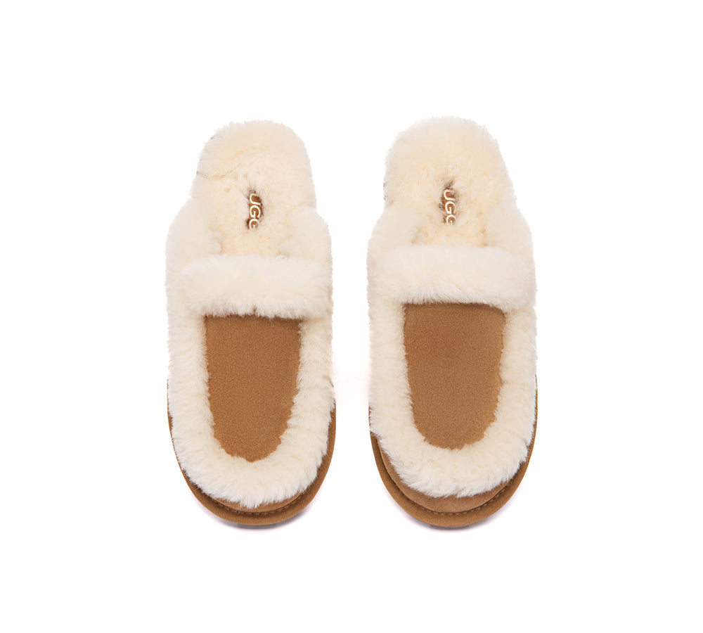 UGG Slippers Women Sheepskin Wool Shearling Layna
