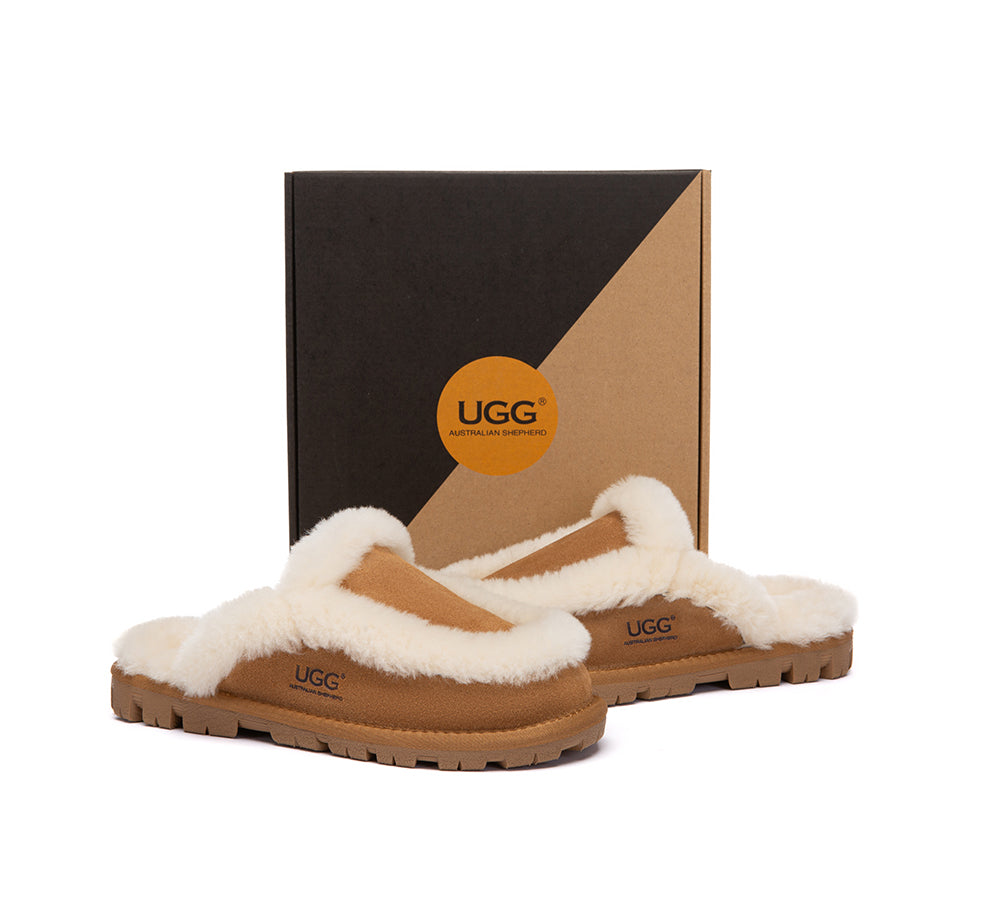 UGG Slippers Women Sheepskin Wool Shearling Layna