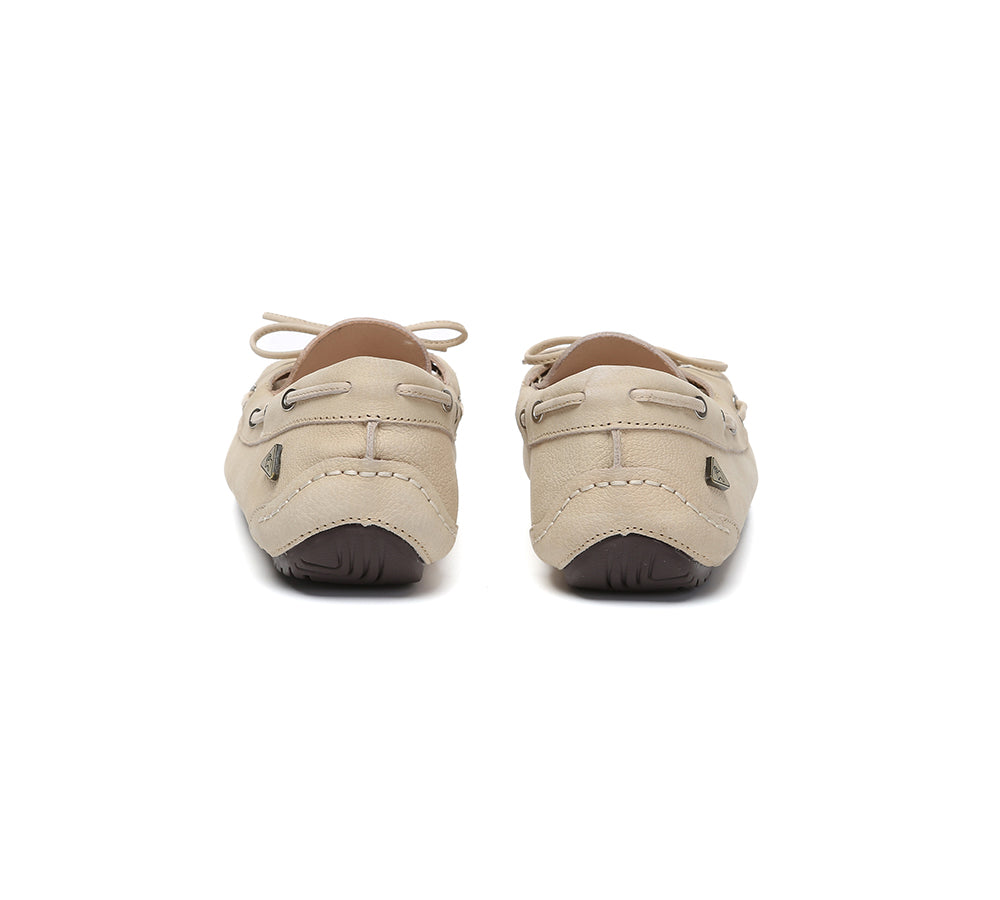 Women Leather Bow Casual Loafers Summer Moccasins Monty