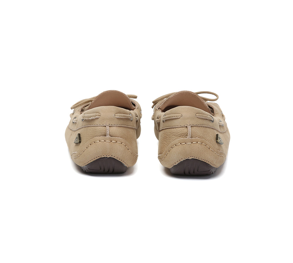 Women Leather Bow Casual Loafers Summer Moccasins Monty