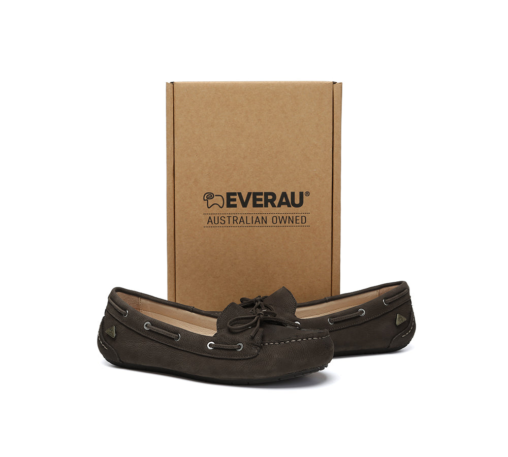 Women Leather Bow Casual Loafers Summer Moccasins Monty