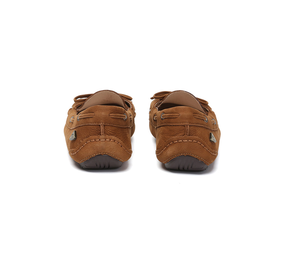 Women Leather Bow Casual Loafers Summer Moccasins Monty