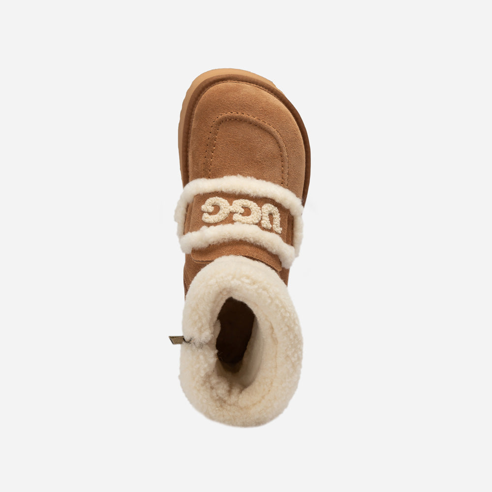 Ugg Violet Shearling Zip Platform Boot