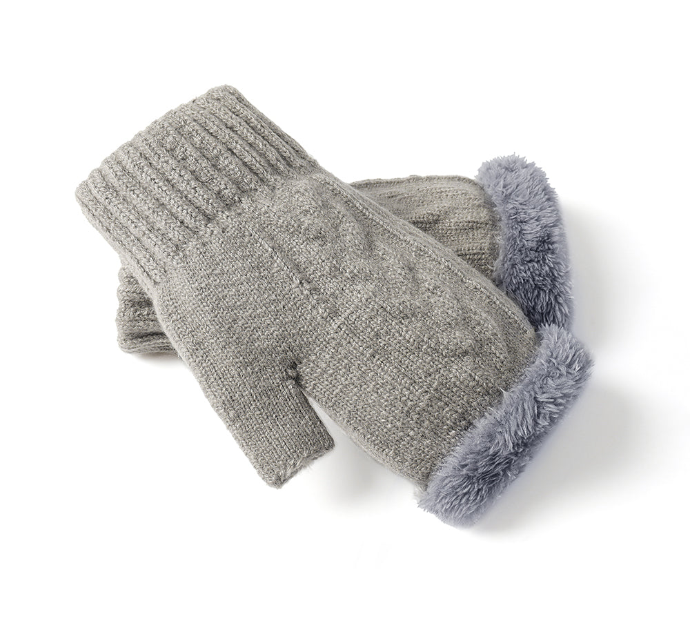 Fingerless Ultra Plush Knit Gloves