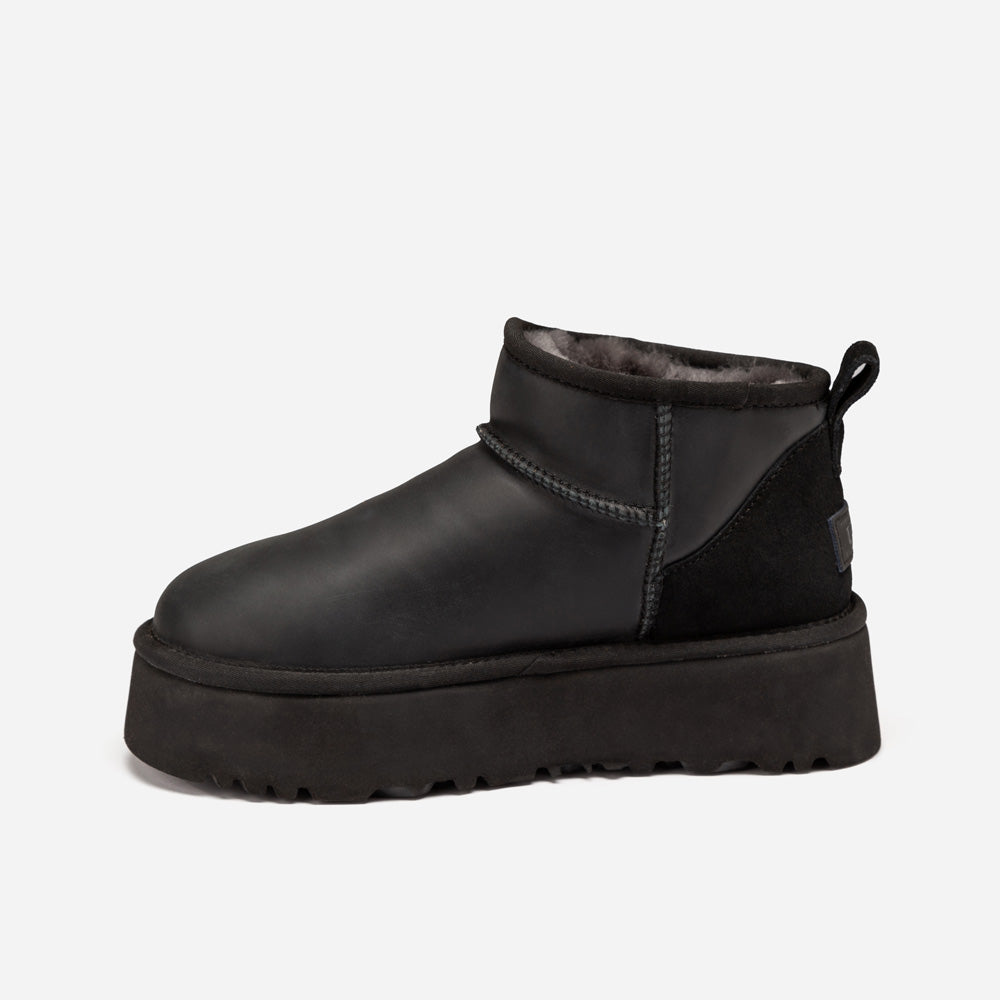 Ugg Classic Platform Ultra Mini Boot (Oiled Leather) (4.5cm)
