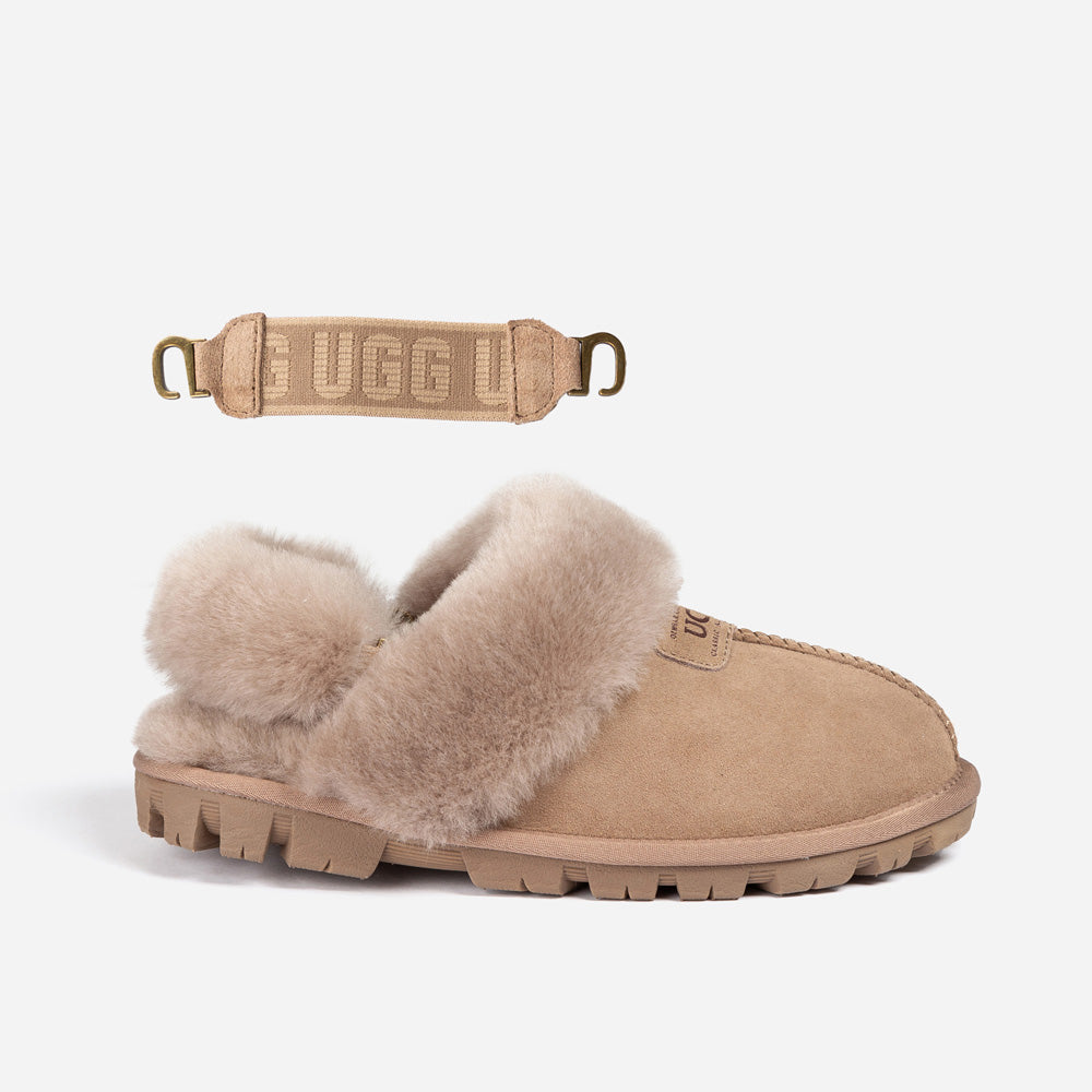 Ugg Coquette Slipper (Elastic Logo & Wool Strap) (Detachable Feature)