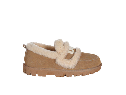OZLANA Logo Shearling Loafer
