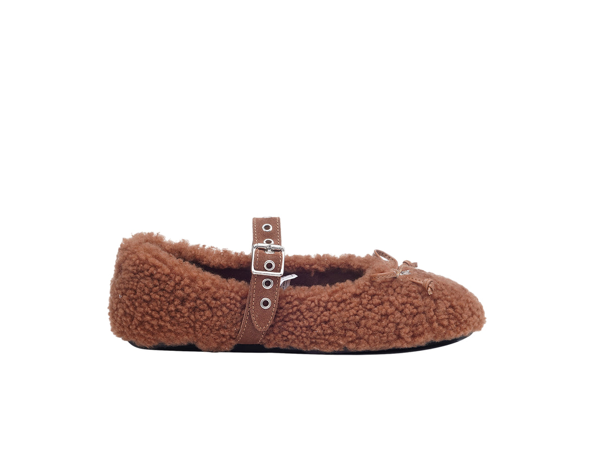 OZLANA Teddy Shearling Mary Jane