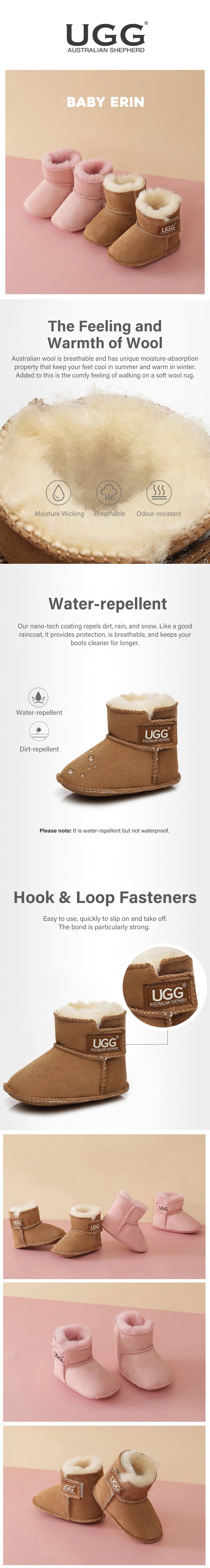 UGG BABY ERIN BOOT (CHESTNUT/PINK)