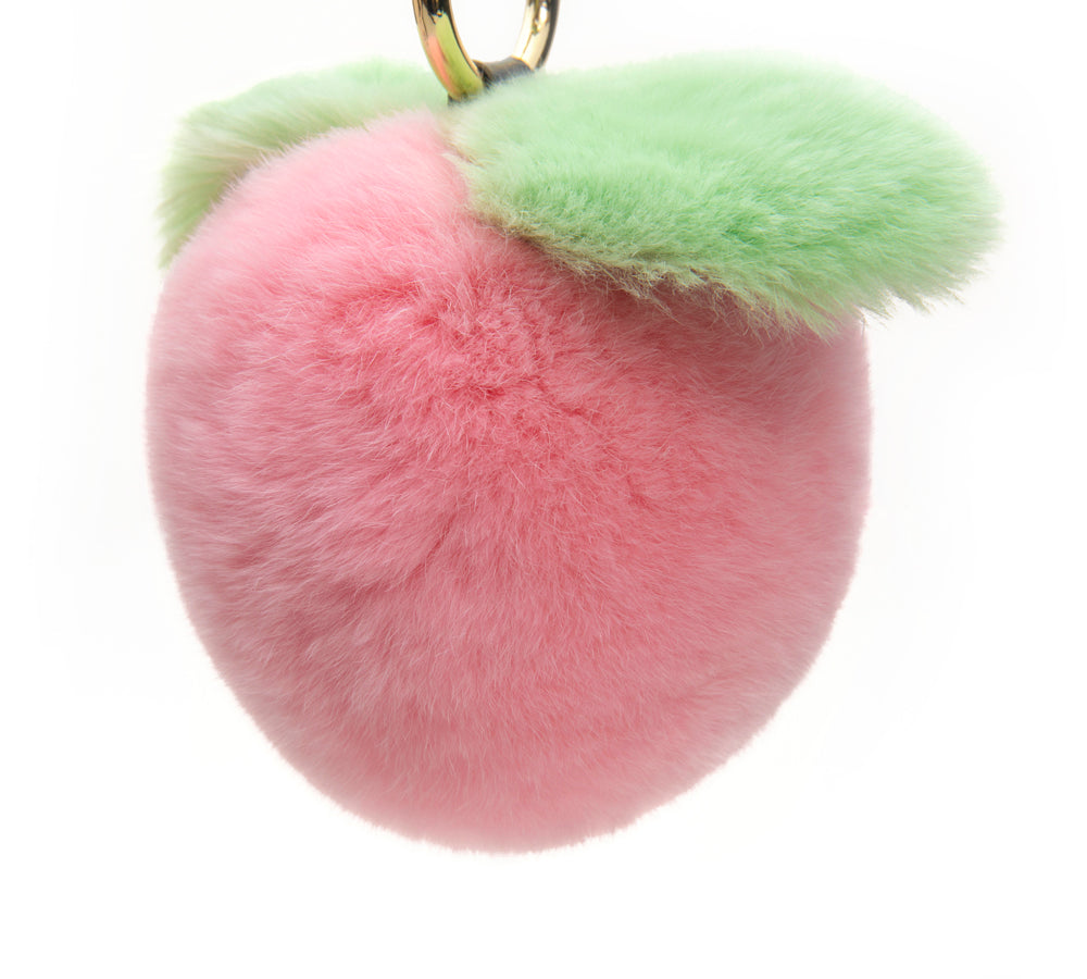 Plush Peach Keyring
