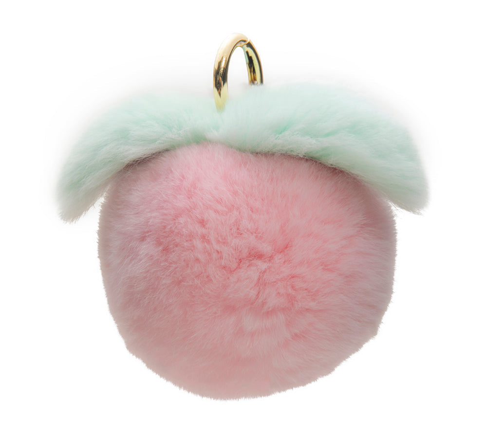 Plush Peach Keyring