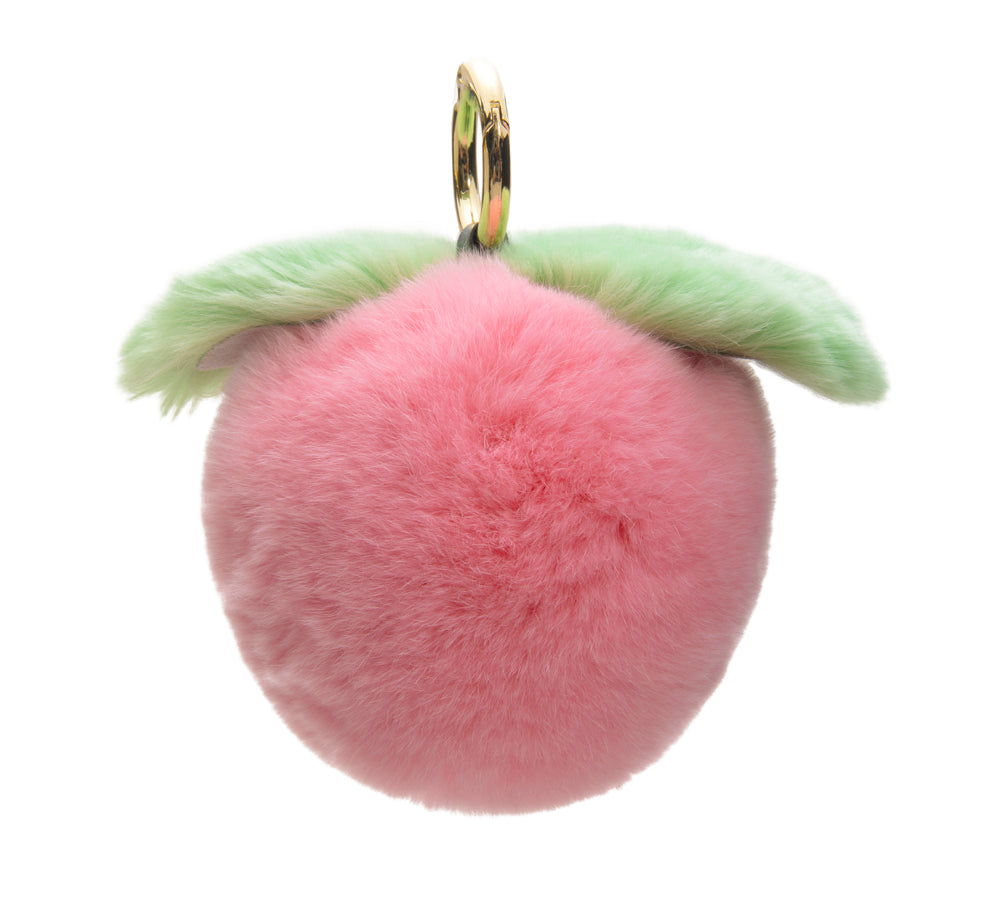 Plush Peach Keyring