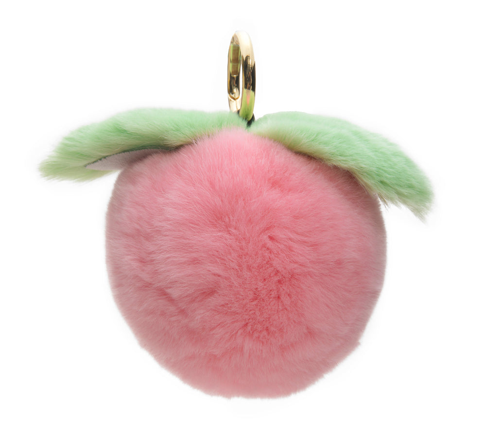 Plush Peach Keyring