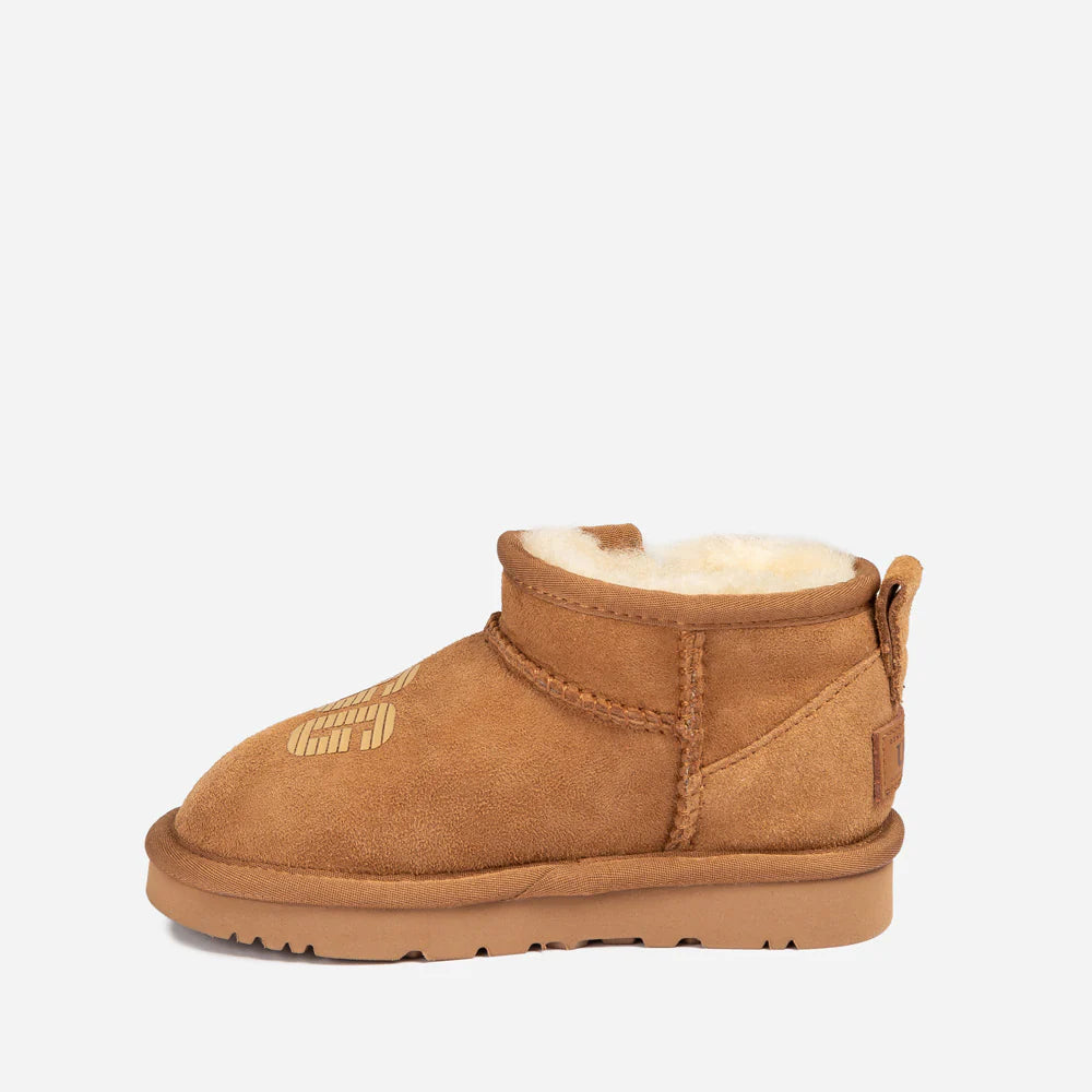 Ugg Kids Zipper BIG Logo Ultra Mini Boots