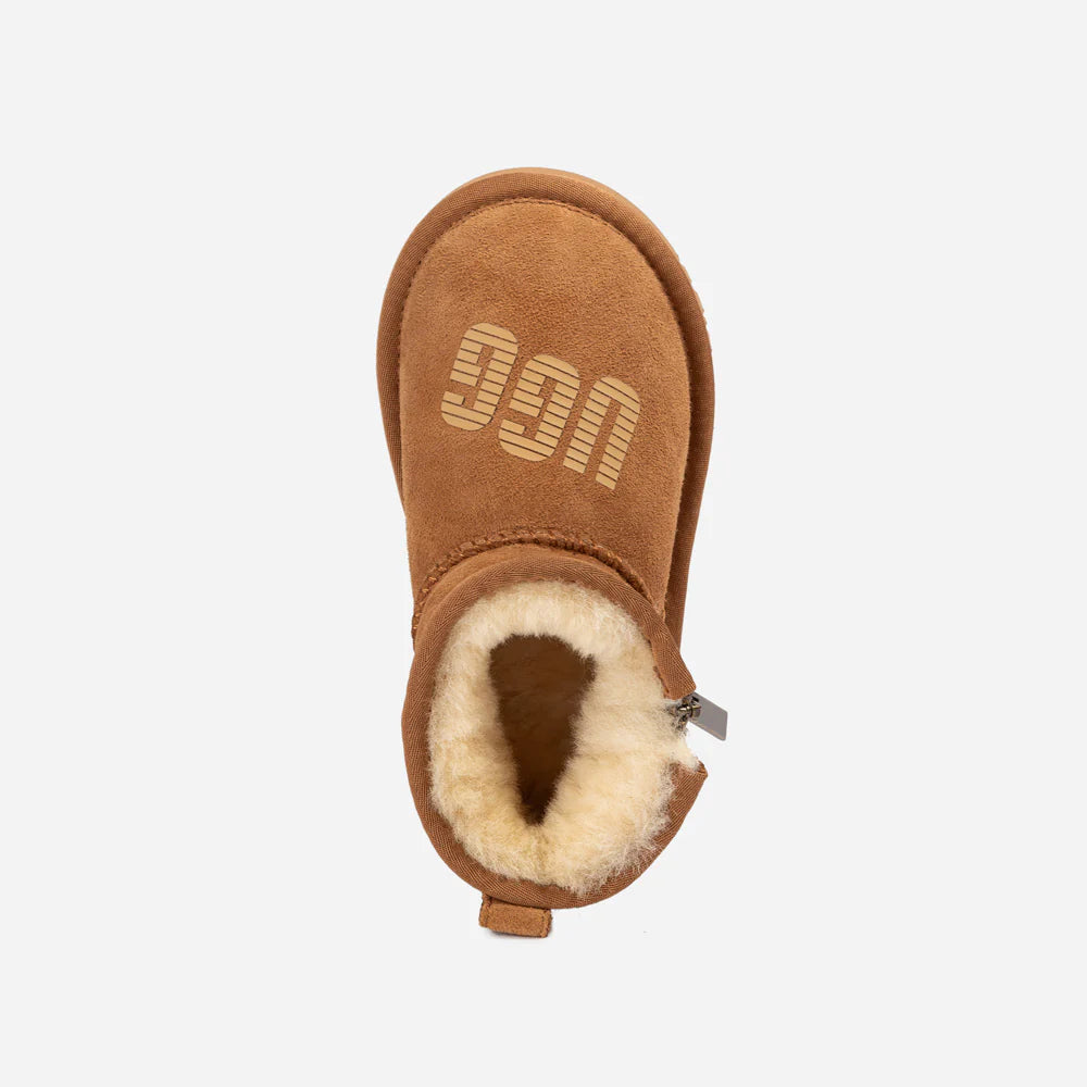 Ugg Kids Zipper BIG Logo Ultra Mini Boots