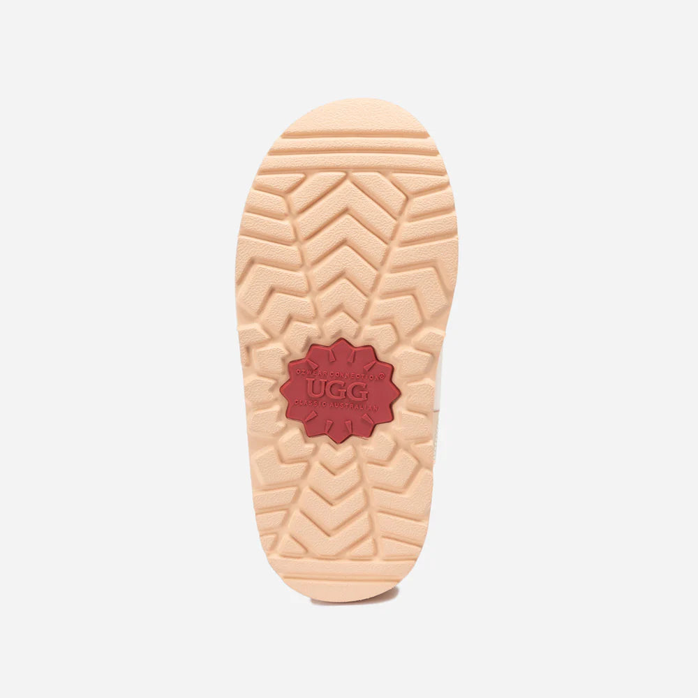 Ugg Classic Kids Clear Mini Boots (Waterproof) (Glow In Dark Logo) - ALMOND