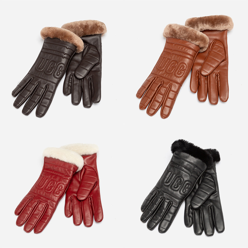 OZWEAR UGG LAMBSKIN LOGO GLOVE (TOUCH SCRREN)