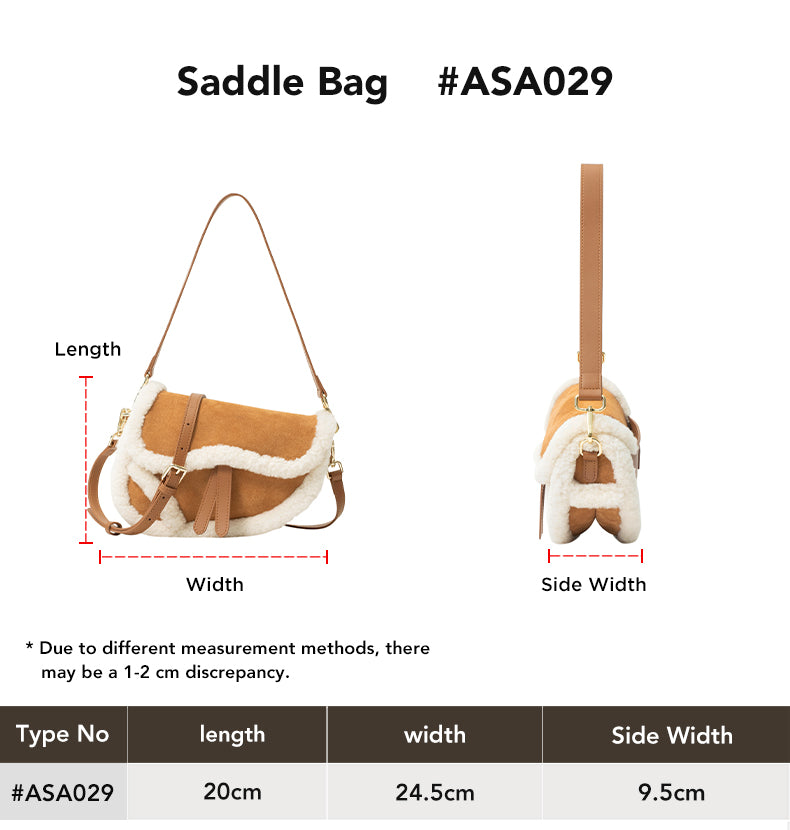 UGG SADDLE SHERPA BAG (CHESTNUT/SAND)