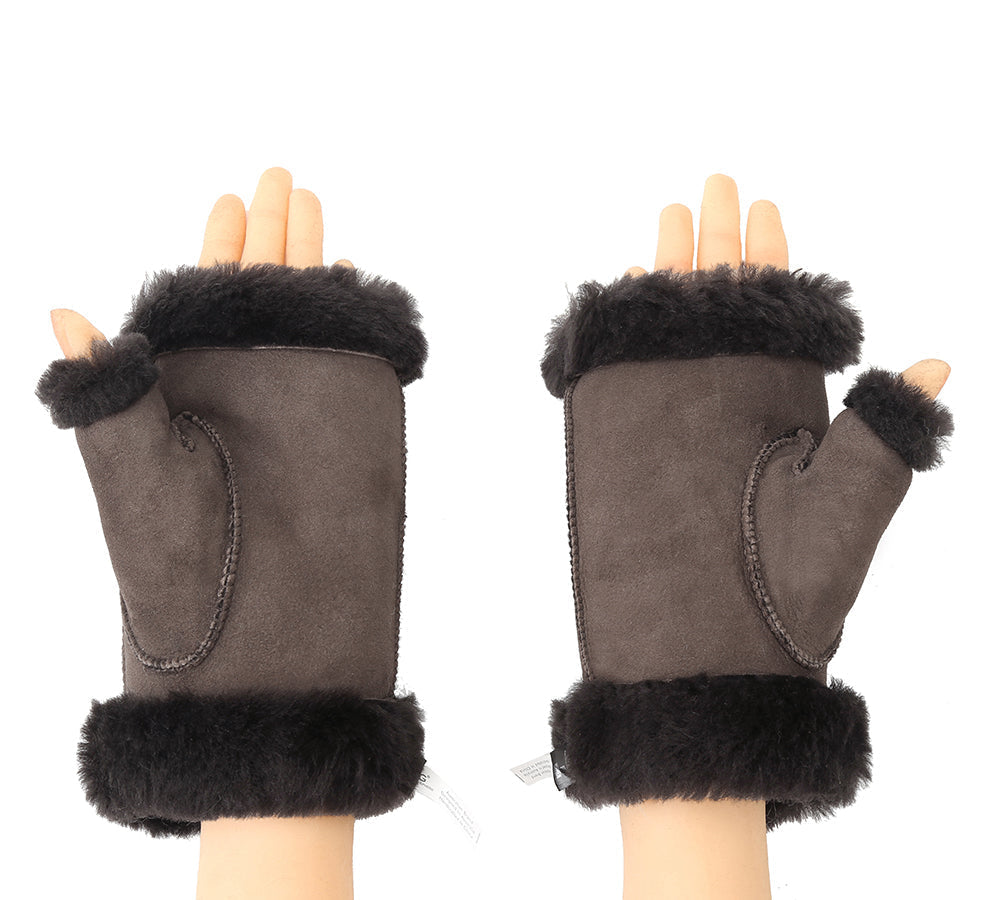 Fingerless Sheepskin Mittens