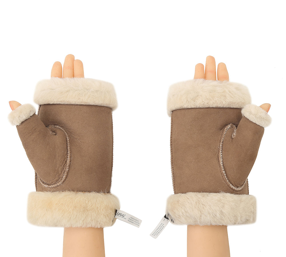 Fingerless Sheepskin Mittens