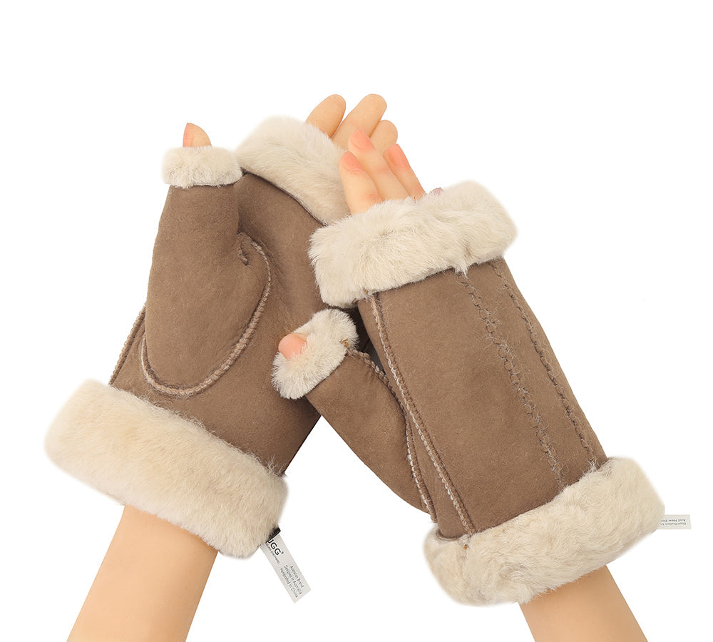 Fingerless Sheepskin Mittens