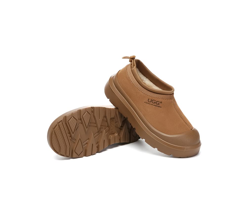 UGG Slippers Sheepskin Wool Drawstring Chunky HARLOW BOOT (MEN)