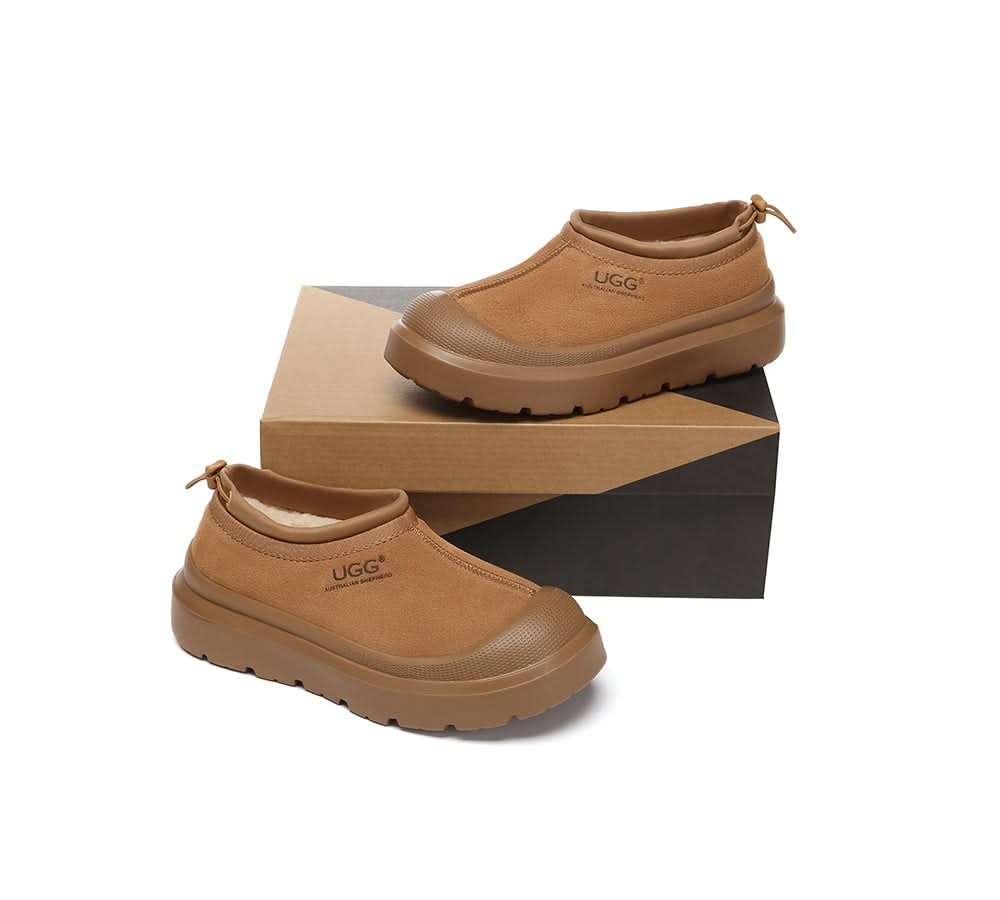 UGG Slippers Sheepskin Wool Drawstring Chunky HARLOW BOOT (MEN)
