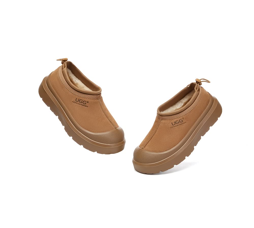 UGG Slippers Sheepskin Wool Drawstring Chunky HARLOW BOOT (MEN)
