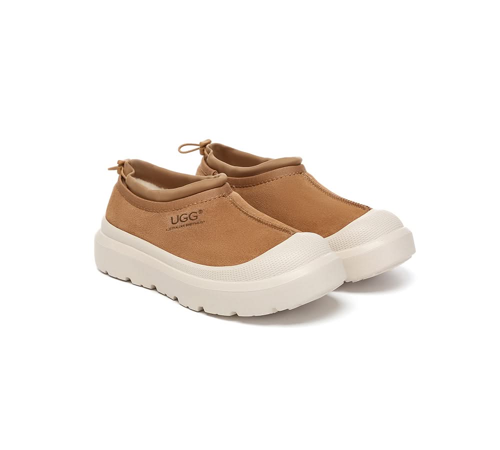 UGG Slippers Sheepskin Wool Drawstring Chunky HARLOW BOOT (MEN)