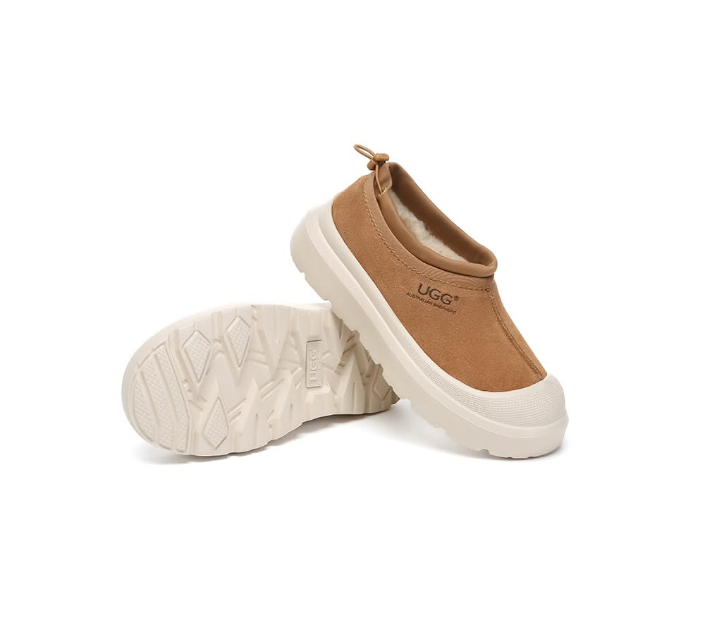 UGG Slippers Sheepskin Wool Drawstring Chunky HARLOW BOOT (MEN)