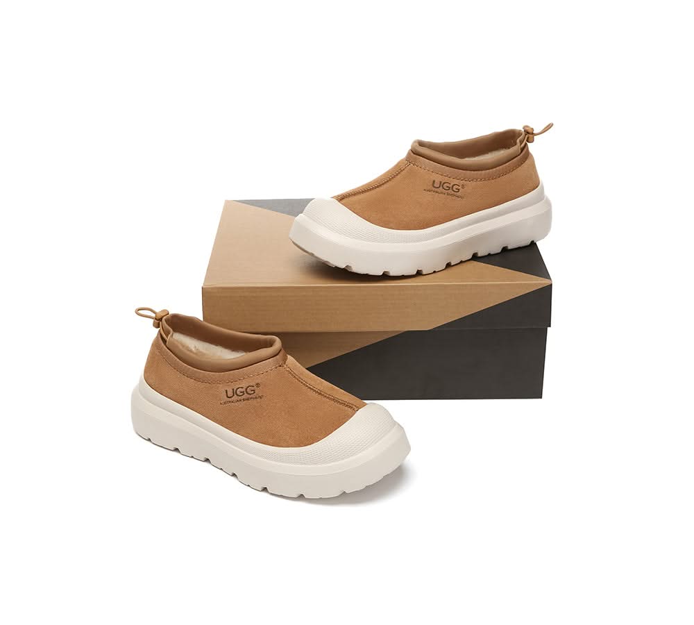 UGG Slippers Sheepskin Wool Drawstring Chunky HARLOW BOOT (MEN)