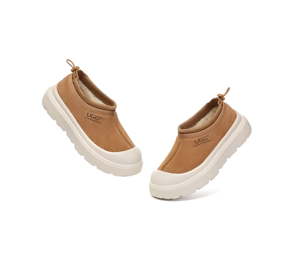 UGG Slippers Sheepskin Wool Drawstring Chunky HARLOW BOOT (MEN)