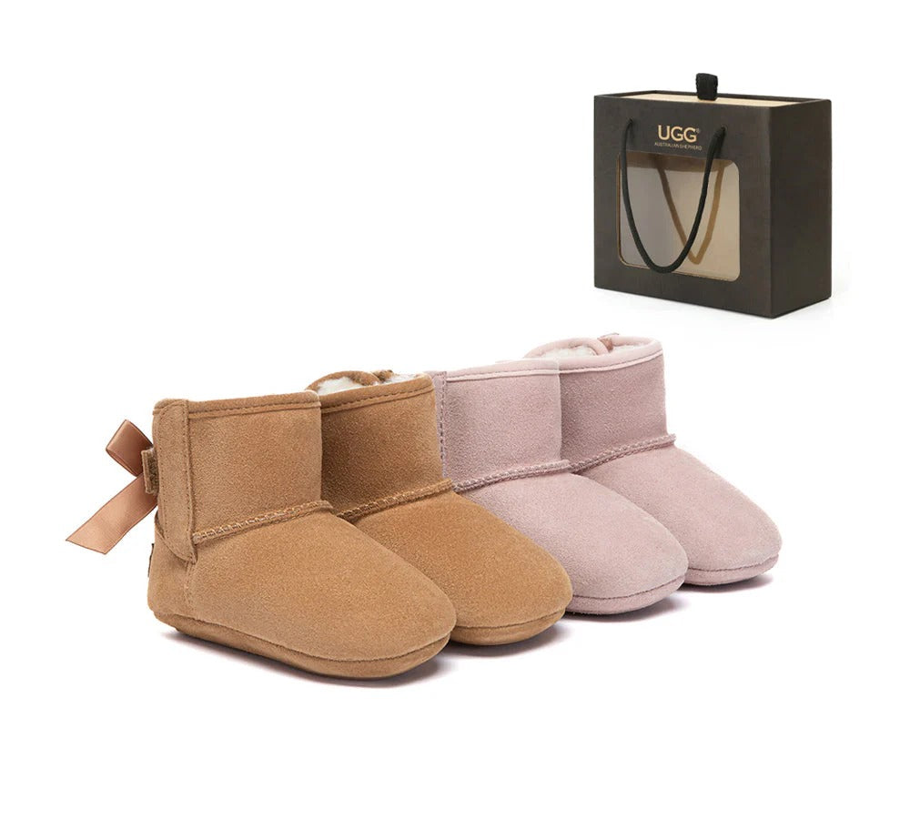 UGG Boots Baby Booties Back Bow Gift Set Ribelle
