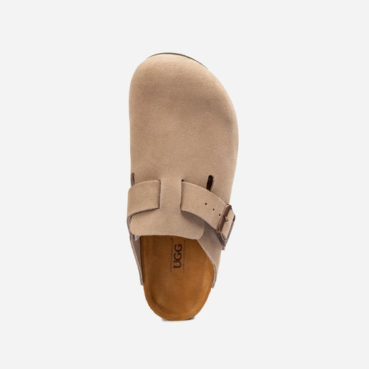 UGG BOSTON Aussie Soft Footbed Unisex Slipper TAUPE
