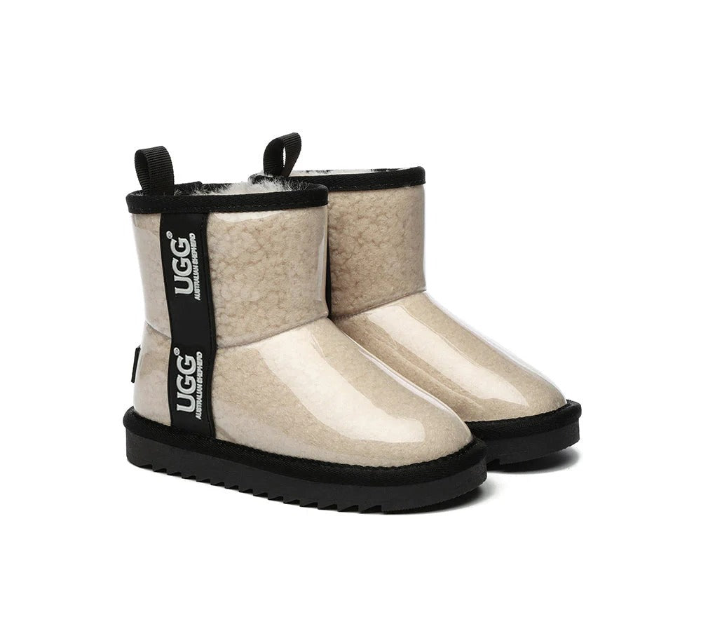 Kids Ugg Boots Clear Waterproof and Shearling Coated Classic