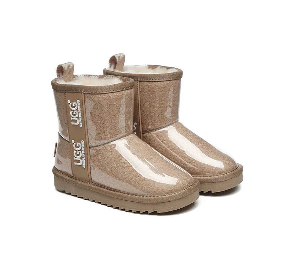 Kids Ugg Boots Clear Waterproof and Shearling Coated Classic